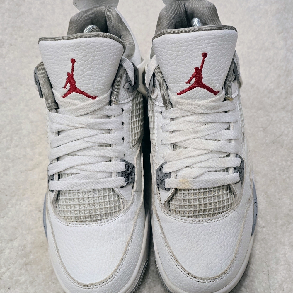 White and Gray Sneakers with Red Accent - Picture 5 of 8